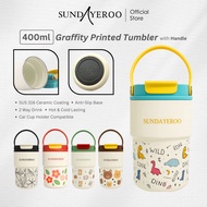 SUNDAYEROO 450ML Ceramic Leak Proof Tumbler Coffee Cup Tahan Panas Sejuk Thermos Cup Bottle mug coff