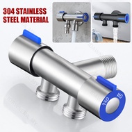 SUS 304 Stainless Steel Kitchen &amp; Bathroom toilet Two Way Stop Angle Valve Water Tap Premium Quality 2way angle valve