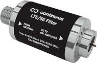 LTE 5G Filter by Continu.us | Improves and boosts TV Signal. Television Antenna Signal Purifier, 4G / 5G Filter, Reduce Interference from Cell Phones Towers | Plug and Play