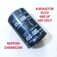 Elco 680uf 450V Capacitor Elko 680 uf 450 Nippon ChemiconVOLT