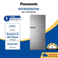 PANASONIC Refrigerator 2 Door Fridge Top Freezer (610L) NR-TZ601 INVERTER, EcoNavi, AG Clean Peti Sejuk 冰箱 (NR-TZ601BPS)