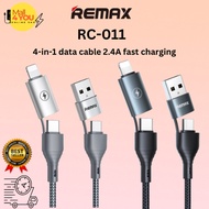 REMAX Share Series RC-011 4-in-1 2.4A Charging Cable - 1.2m Cable Length