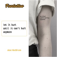 Temporary Tattoo 15 Days English Word Meaning Funtattoo Waterproof Anti-Rubbing Durable and Beautifu