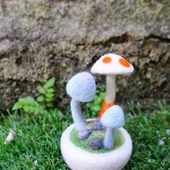 讓人治愈的奇幻蘑菇盆栽擺飾 手工羊毛氈桌面擺飾 家庭樂趣小物