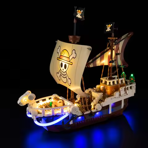 Lighting Set For LEGO One Piece Pirate Ship Going Merry 75639 Set With Ship Not Include Building Blo