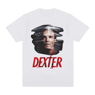 Dexter Morgan Face Retro Pattern Cotton T-Shirt - Gothic Style for Unisex
