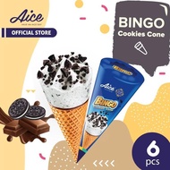 New Aice Bingo Cookies Cone Isi 6 Pcs Eskrim Terlaris