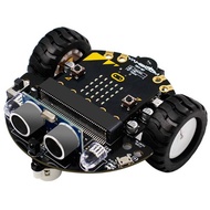 Robot Programmable Robotic Kit Based on BBC Microbit V2 and V1 for STEM Coding Education with Chargeable Battery