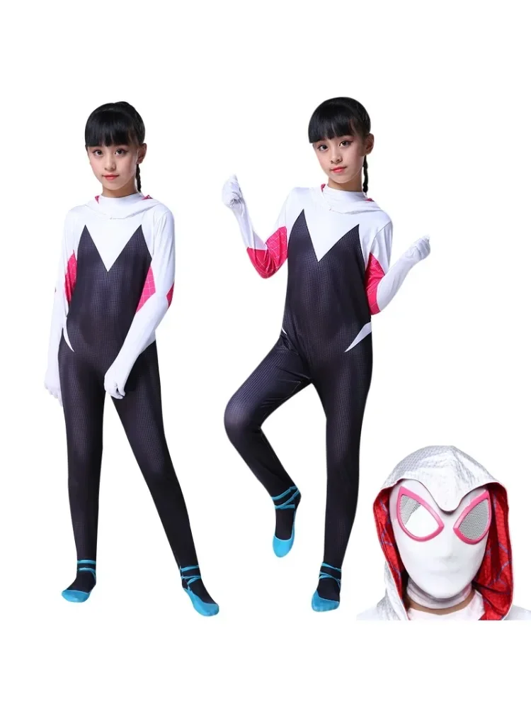 hot toys | Spider Gwen Cosplay Costume Spider Man Gwen Stacy Suit Jumpsuit Miles Morales Suit Hallow