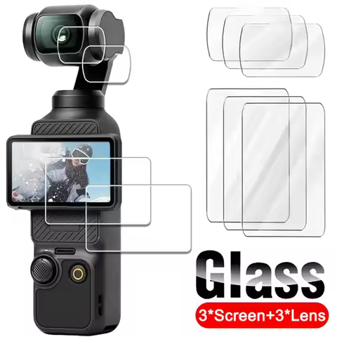 For DJI OSMO Pocket 3 Screen Protectors & Camera Lens HD Tempered Glass Film Full Coverage Protectiv