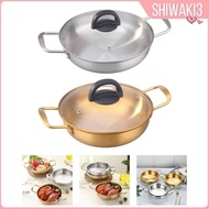 [Shiwaki3] Ramen Pot Korean Ramen Noodle Pot Round Hot Pot Pan Dry Pots Stockpot Kimchi Soup Pot Korean Ramen Pot for Pasta Stew