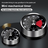 Mini Mechanical Timer Stainless Steel Cooking Timer Magnetic Mechanical Manual Digital Timer