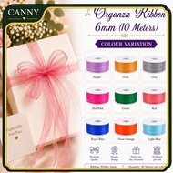 10 Meters Organza Ribbon 6mm / Reben Organsa 6mm (10 Meters)