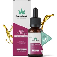 CBD Oil, 1000mg, Cherry Flavoured, Broad Spectrum, THC-Free, 30ml | Flavoured CBD Drops, Vegan, Natu