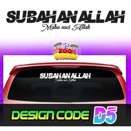 STICKER RUMI KHALIMAH CODE D5 / STICKER JAWI / STICKER KHALIMAH/ CERMIN BELAKANG KERETA / CERMIN DEP
