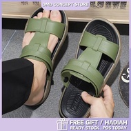Men Soft Slide Slipper Sandals With Adjustable Back Strap Thick Sole Fashion Slipper Kasut Lelaki Ri