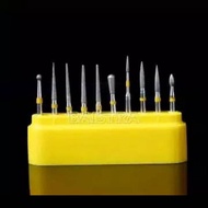 Dental Fine finishing polishing bur veneer egg shape 9pcs