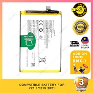 BS Compatible Battery For VVO Y21 2021 / Y21S / B-S1 Bateri Batery ( 4900mah )