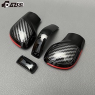 Carbon Leather Gear Shift Knob Side Cover DSG Emblem For VW Golf 6 7 R GTI Passat B7 B8 CC R20 Jetta