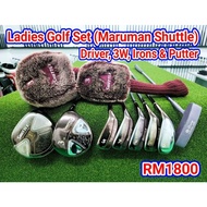 RARE BRAND for BEGINNER (Ladies): Forgiving Golf Set - Maruman Shuttle (Driver, 3W, Irons & Putter)