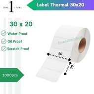 ONELABEL Thermal Sticker Label 30 X 20 contents 1000