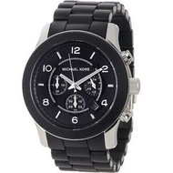 【吉米.tw】全新正品 MICHAEL KORS 美式風格三眼計時腕錶 黑色手錶 男錶女錶 MK8107 ex