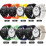 適用小米手表watch S2/S1/pro海洋硅膠表帶運動智能手表小米color/2可替換腕帶華米Amazfit GTS4/GTR4配件