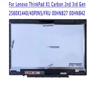 FRU 00HN827 00HN842 14.0 inch 2560x1440 QHD 40PINS EDP 60HZ LCD Screen Assembly For Lenovo X1 Carbon 2nd 3rd 20A7 20A8 20BS 20BT Laptop LCD Screen Assembly With Touch