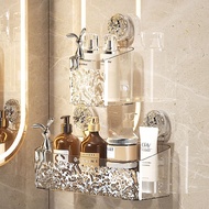 Modern Bathroom Suction Cup Storage Rack Nordic Shampoo Holder Wall Shelf Toiletries Cosmetic Rack Bathroom Accessories