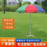 Outdoor Advertising Umbrella 160cm Stall Umbrella Three-Layer Windproof Courtyard Umbrella Round Ret