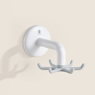 360°六爪旋轉掛勾免打孔無痕掛鉤強力粘膠頂掛廚房貼牆上的掛鉤