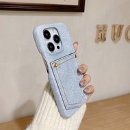 1pc Retro Denim Style PU Leather Phone Case Compatible With IPhone 16/16e/15/14 Plus/11/12/13 Pro Ma