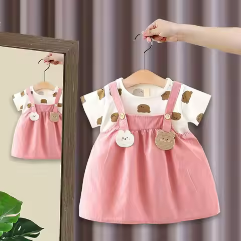 Summer 1 year baby's birthday infant girl's clothing dress costume for toddler girl's clothes new bo