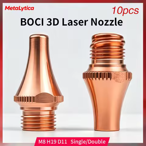 10pcs 3D Laser Cutting Nozzles M8 H19 D11 1.5 1.8 2.0 2.5 3.0mm For Boci Laser Cutting Head BLT310T 
