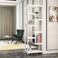 《Delivery within 48 hours》Boguduo Meat White Board Flower Rack Living Room Floor Long White Flower Stand Hallway Partition Customized Bookshelf Partition Screen Iron Art60Shelf Display REKS