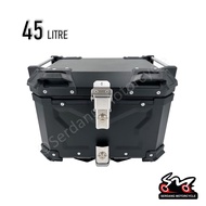 Aluminium Top Box Motorcycle Kotak Motosikal Motor Aluminum 28L 45L
