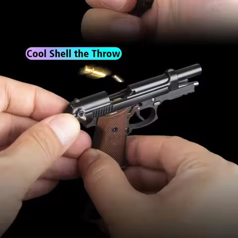 1:3 Beretta Pistol Alloy M92F Gun Disassembled Model Keychain Throw Shells Pendant Toys Decoration C