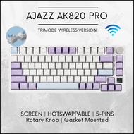 [READY STOCK] Ajazz AK820 PRO 75% Layout Keyboard With Knob Screen Full Kit 81 Keys Mechanical Keybo