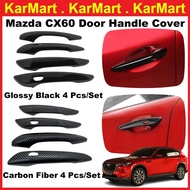 Mazda CX-60 CX60 Door Handle Cover Trim Garnish Exterior Car Accessories Carbon Fiber Glossy Black