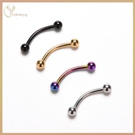 TERY Stainless Steel Curved Barbell Ball Eyebrow Ring Eyebrow Piercing Body Jewelry SG