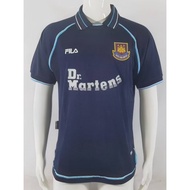 Classic vintage jersey collection：99-01 West Ham Second Away Game short sleeve men Football soccer jersey