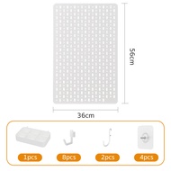 Pegboard แผ่นวางของติดผนัง แบบติดผนัง อเนกประสงค์ ประกอบ DIY แบบอิสระ เพิ่มฟังก์ชันเก็บของ ไม่ต้องเจ