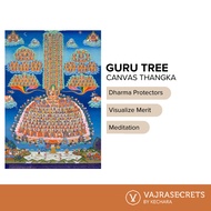 Guru Tree Canvas Thangka - A3 Canvas/Poster Canvas