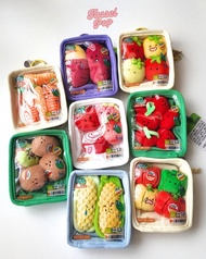 Tassel Pop Cute Bag Charm Gantungan Tas Unik Aesthetic Food Vegetable Mini Pouch Keychain Corduroy |