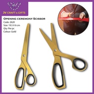 7.5" Gold Opening Ceremony Scissor / Gunting Emas Perasmian Pembukaan / code 2620