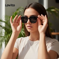 (Fashion_4) Lovito Casual Sunglasses Plain All-Match Basic Full Rim Sunglasses for Women L34AD057 (B