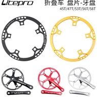Litepro 45T 47T 53T 56T Bcd 5 Bolt 130Mm Chainring With Guard Original