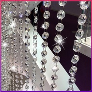 NEW 14mm  Bead Curtain Octagonal Bead String Wedding Road Bead String Acrylic  Bead Chain Lighting A