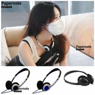 PAPERNOTE Headset, Metal Retractable Earphones, Y2k Vintage Universal ABS Head Mounted Headphones CD