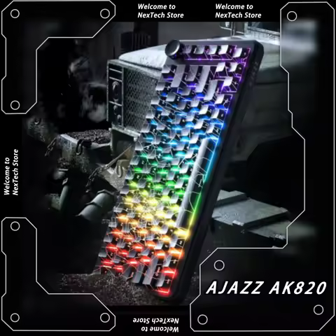 AJAZZ AK820 Max Plus Ultra Magnetic Mechanical Keyboard RGB Tri-Mode Hot Swap Gaming Keyboard Custom